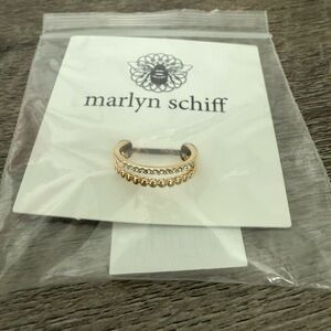 NWT Marlyn Schiff Arielle Adjustable Ring gold color